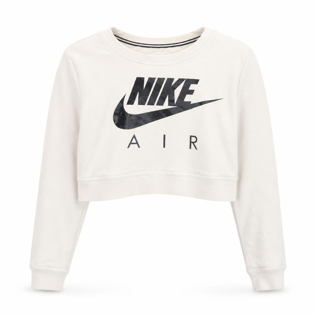 Nike Air Women Beige XS Cropped Pullover Sweatshirt