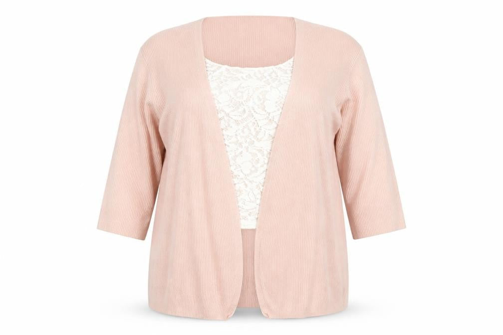 Marks & Spencer Women Pink Size 18 Lightweight Open Knit Cardigan