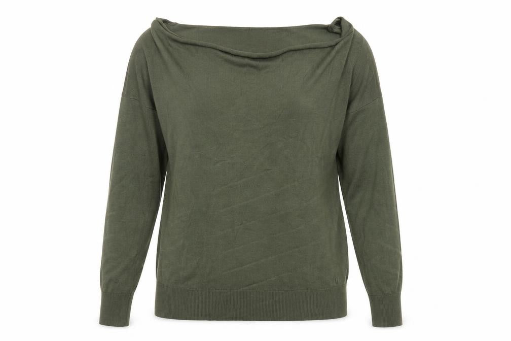 Bench Womens Green Boat Neck Pullover Jumper XL
