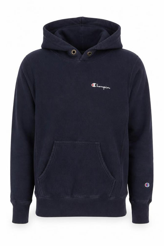 Champion Men's Blue Small Reverse Weave Pullover Hoodie