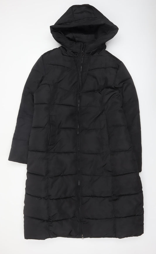 FLXJINEYU Womens Black 3XL Long Hooded Puffer Coat