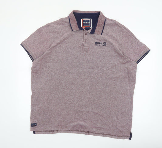 SoulCal & Co Men’s Purple 3XL Polo Shirt 100% Cotton Classic Fit