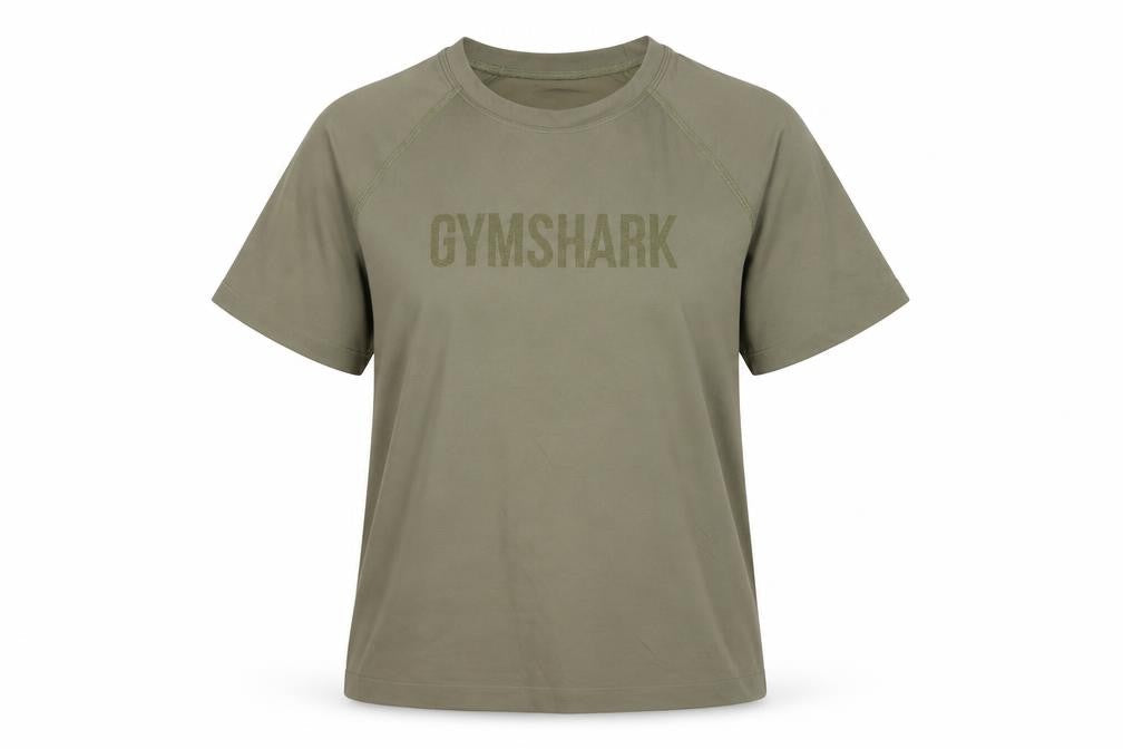 Gymshark Womens Green Athletic T-Shirt M Lightweight Activewear Top