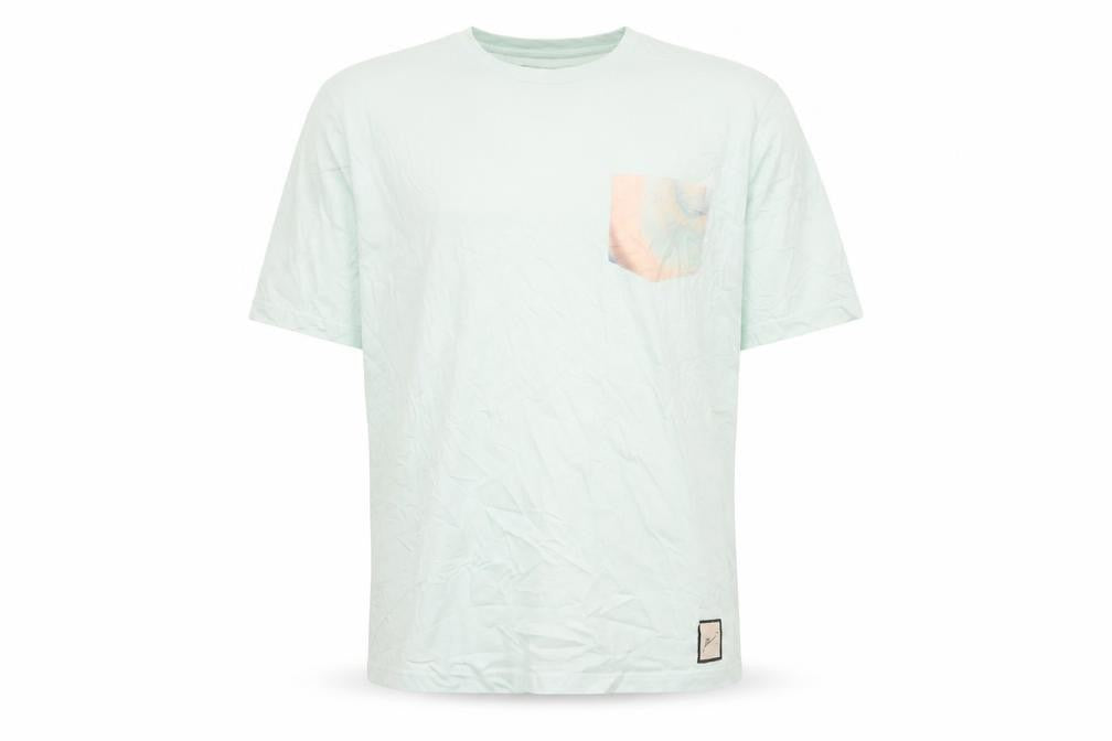 Prévu Men’s Mint Green Crew Neck Cotton Pocket T-Shirt Size L
