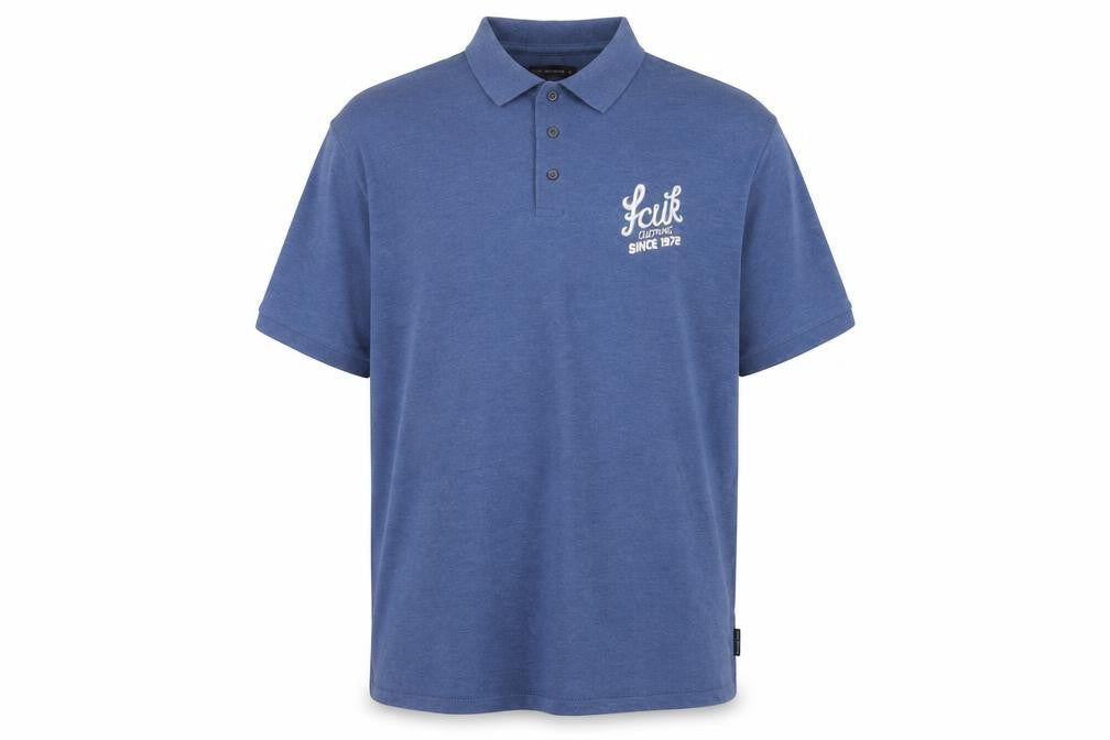 Front view of French Connection Men's Blue XL Polo Shirt Cotton Short Sleeve