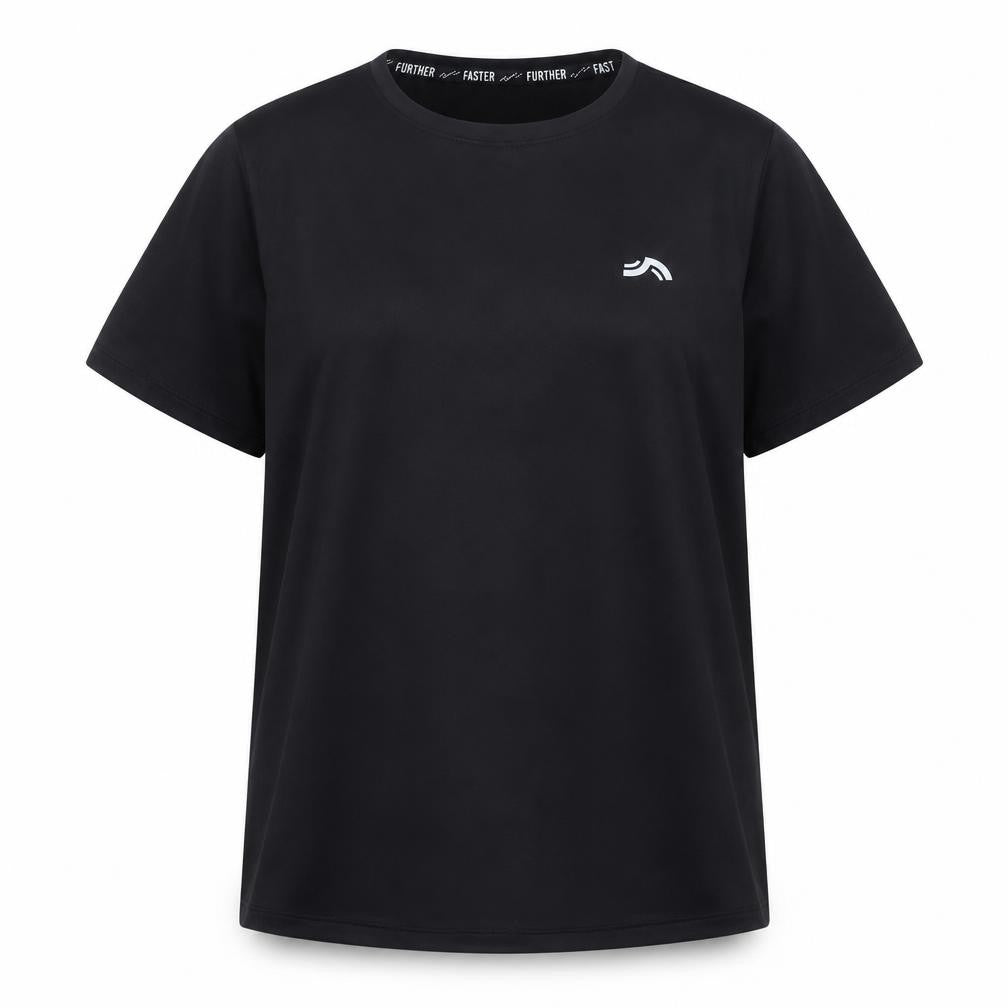 Front view of Crivit Women's Black Short Sleeve Sports T-Shirt, size L