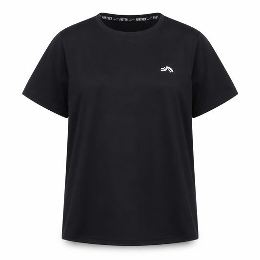 Front view of Crivit Women's Black Short Sleeve Sports T-Shirt, size L