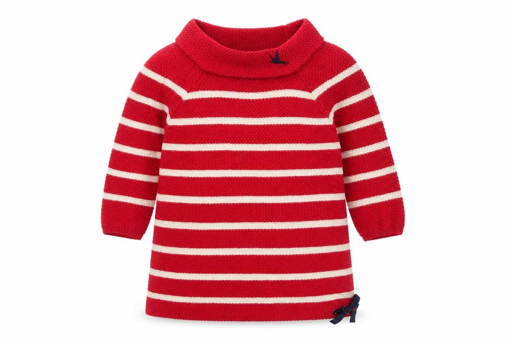Marks & Spencer Per Una Red Striped Boat Neck Cotton Jumper Women’s Size 10