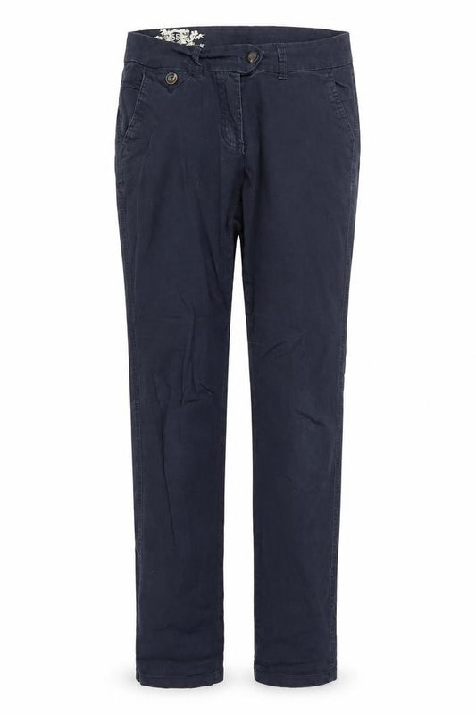 Palmer Prestige Women's Blue Chino Trousers Size 8 Straight Fit
