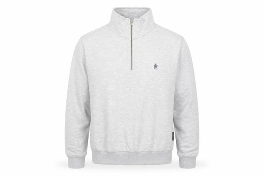 French Connection Men's Grey M 1/2 Zip Sweatshirt High Neck