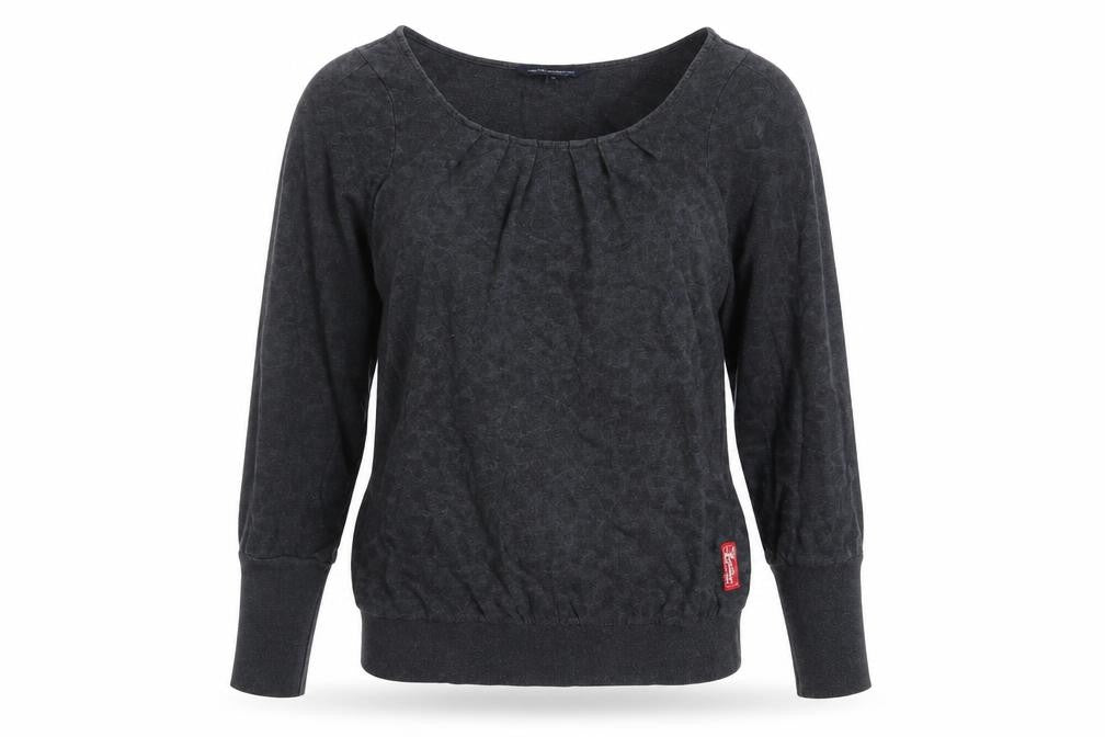 Front view of French Connection Women's Grey Cotton Pullover Sweatshirt M