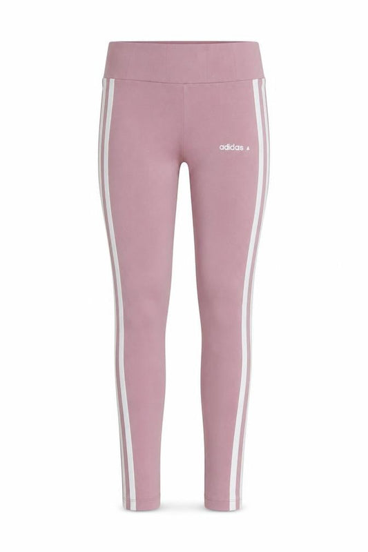 Front view of Adidas Women’s Pink Leggings XS Cotton Stretch Side Stripe