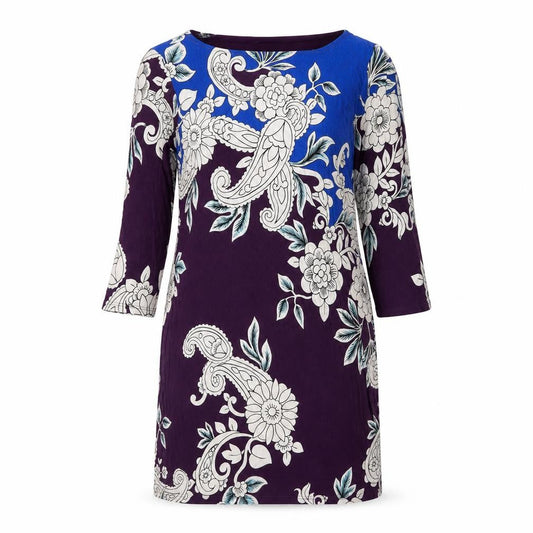 M&Co Women’s Multicoloured Paisley Shift Dress Size 12