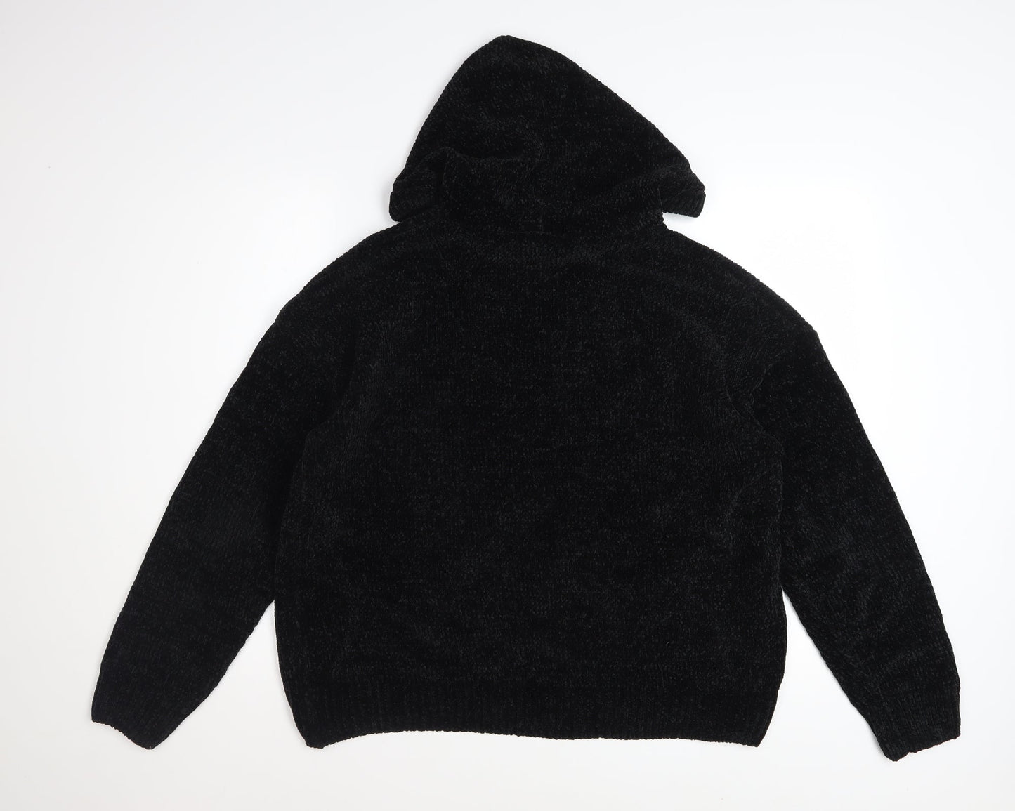 Primark Womens Black L Pullover Hoodie Soft Fleece Polyester