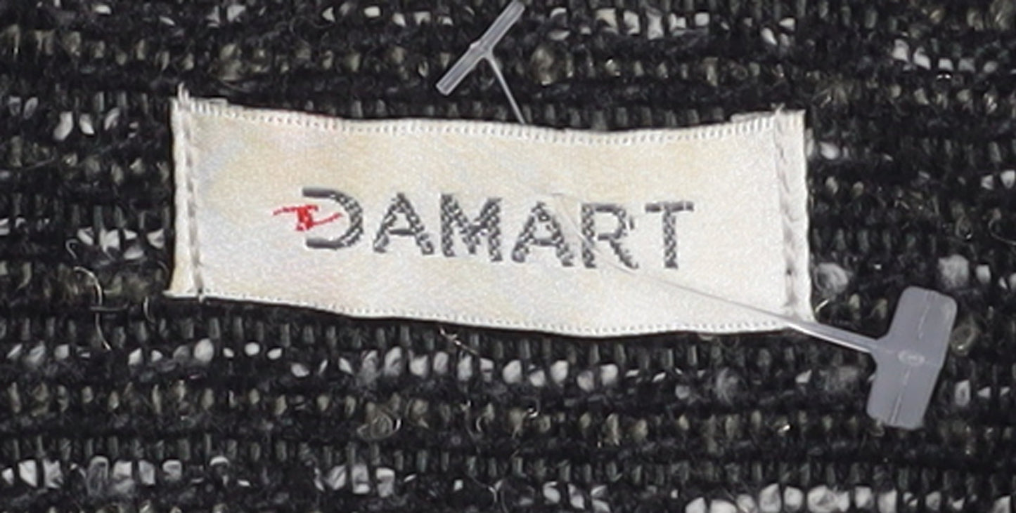 Damart Women’s Black Tweed Button Jacket Size 26 Lined Wool Blend