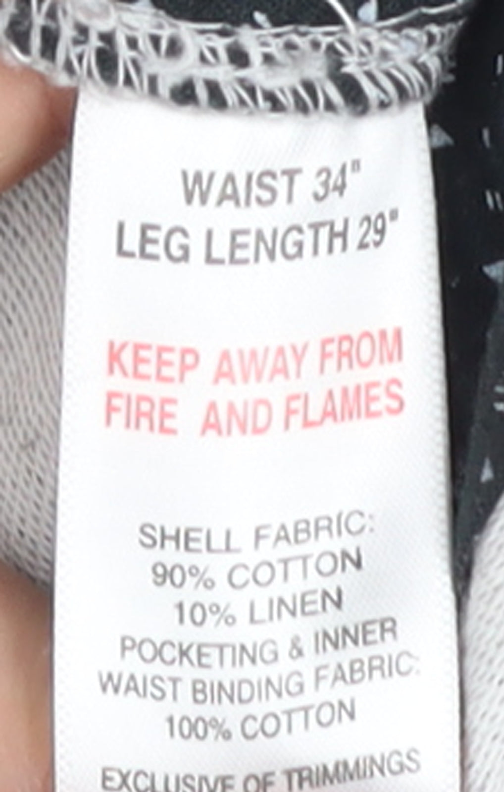 ACW85 Men's Grey Slim Fit Chino Trousers 34S Cotton Linen