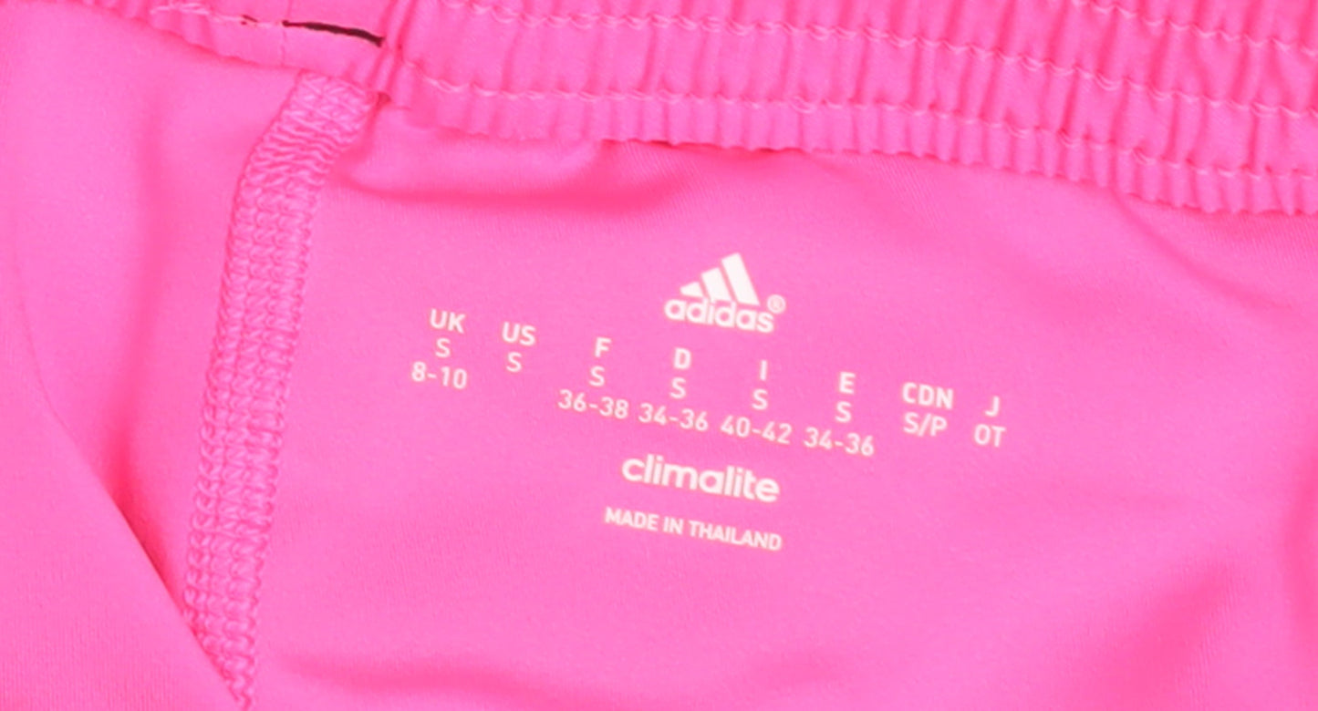 Adidas Women's Black & Pink Climalite Running Shorts S UK 8-10