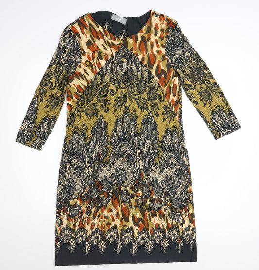 Wallis Women’s Multicoloured Paisley Animal Print Shift Dress Size 12