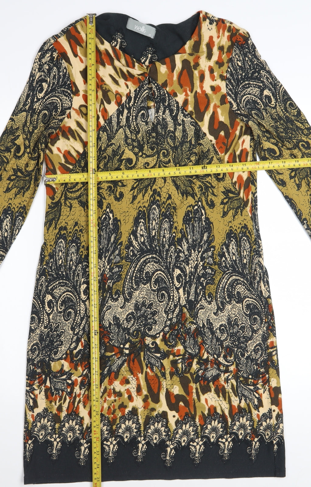 Wallis Women’s Multicoloured Paisley Animal Print Shift Dress Size 12