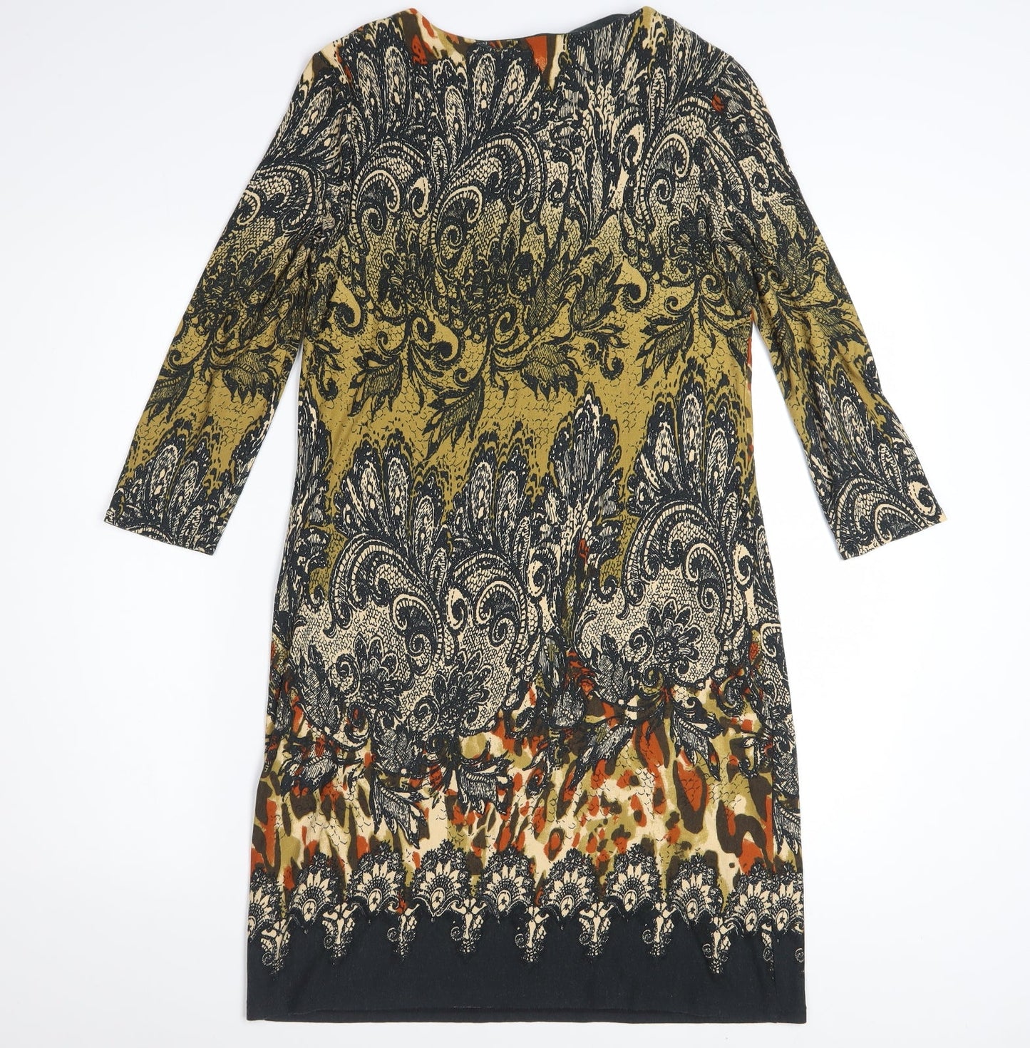 Wallis Women’s Multicoloured Paisley Animal Print Shift Dress Size 12