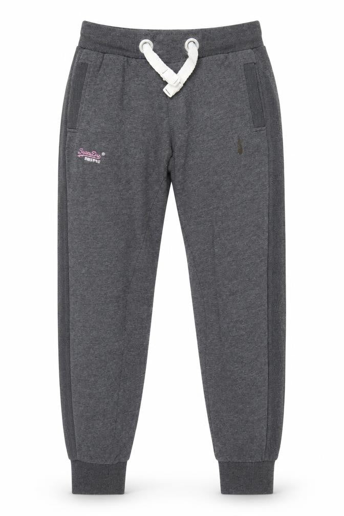 Superdry Men's Grey Slim Fit Joggers Size S Elastic Waist Cotton Blend