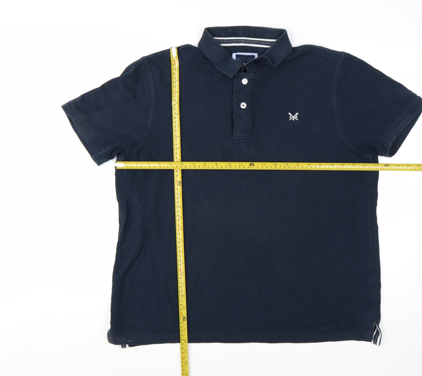 Crew Clothing Company Men's Blue XL Cotton Polo Shirt