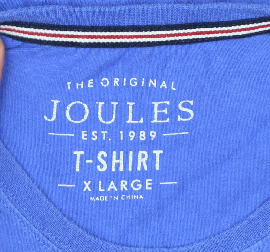 Joules Men’s Blue Lobster Graphic Cotton T-Shirt XL Short Sleeve