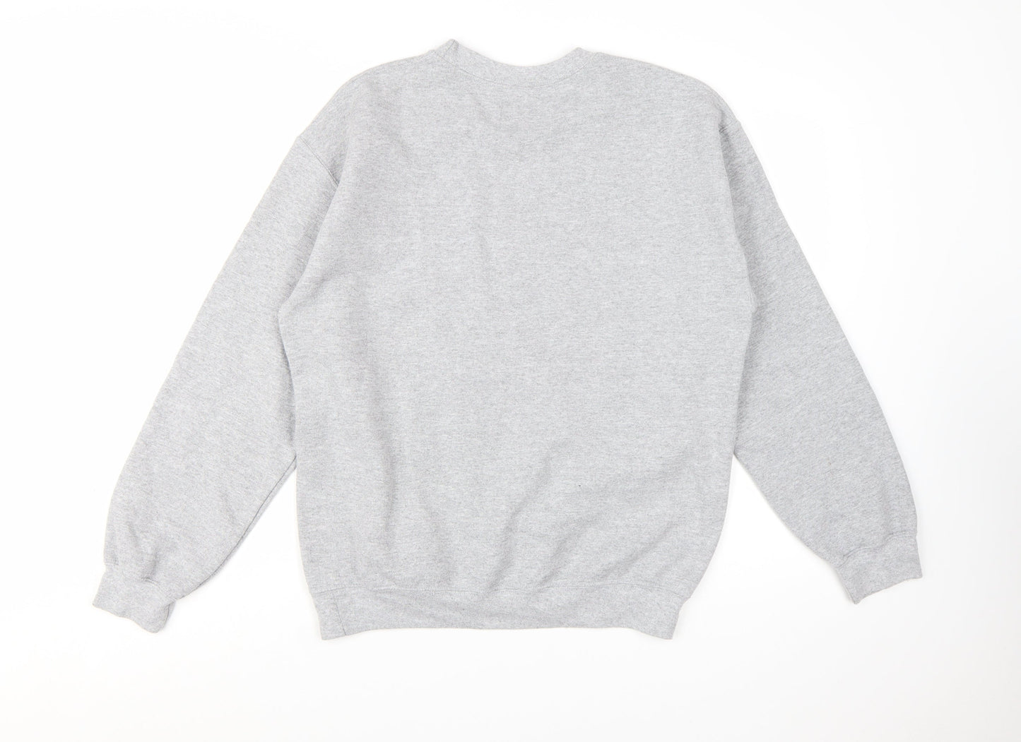 Pretty Little Thing Women Grey Pullover Sweatshirt Size S Logo Print