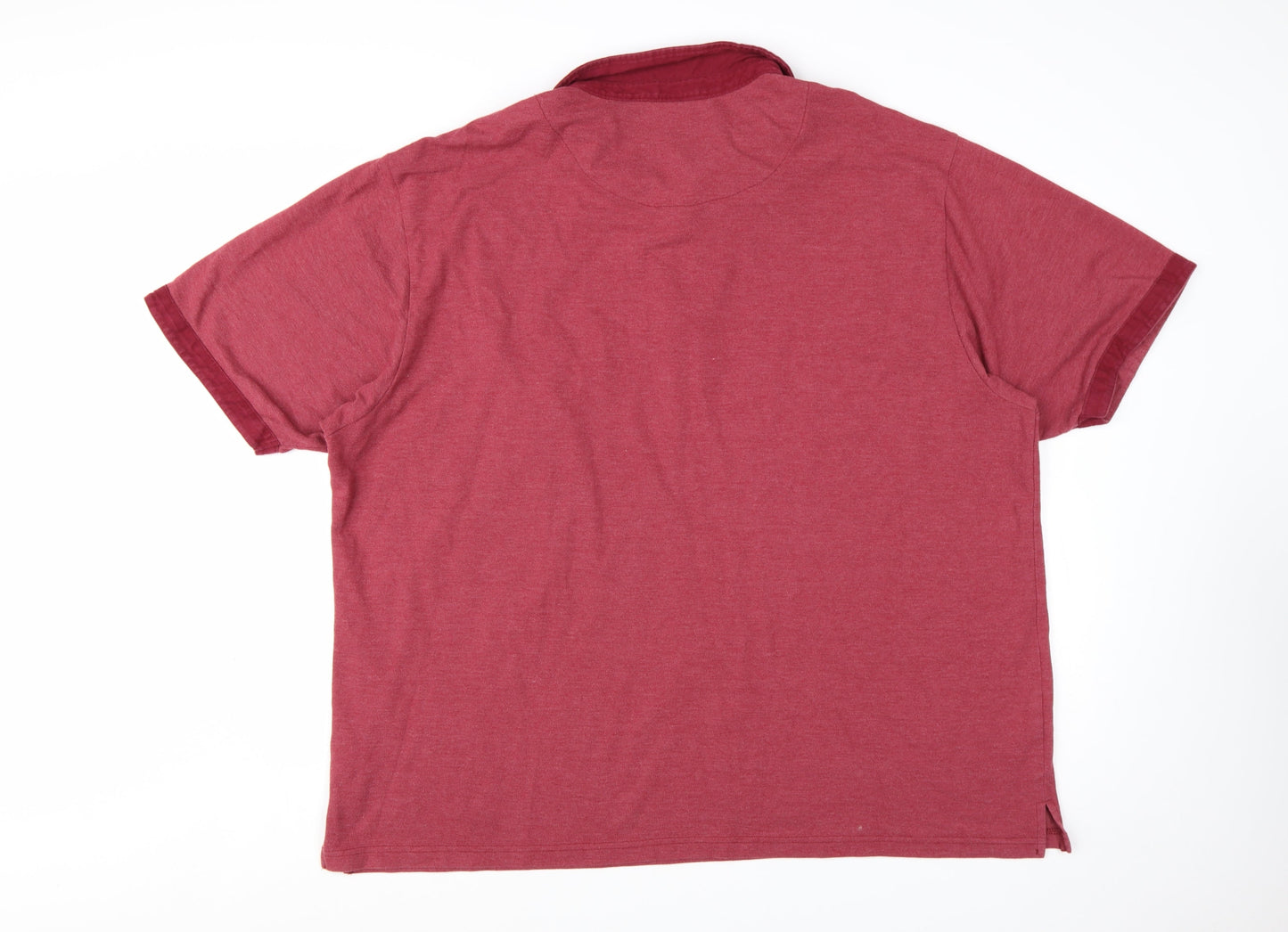 Pegasus Men’s Red 3XL Cotton Collared Short Sleeve Polo Shirt