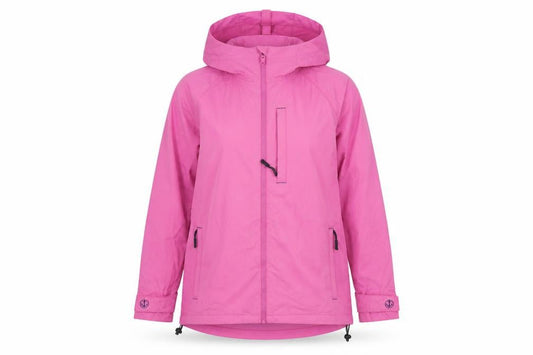 Lazy Jacks Women's Pink Hooded Rain Coat Jacket Size S