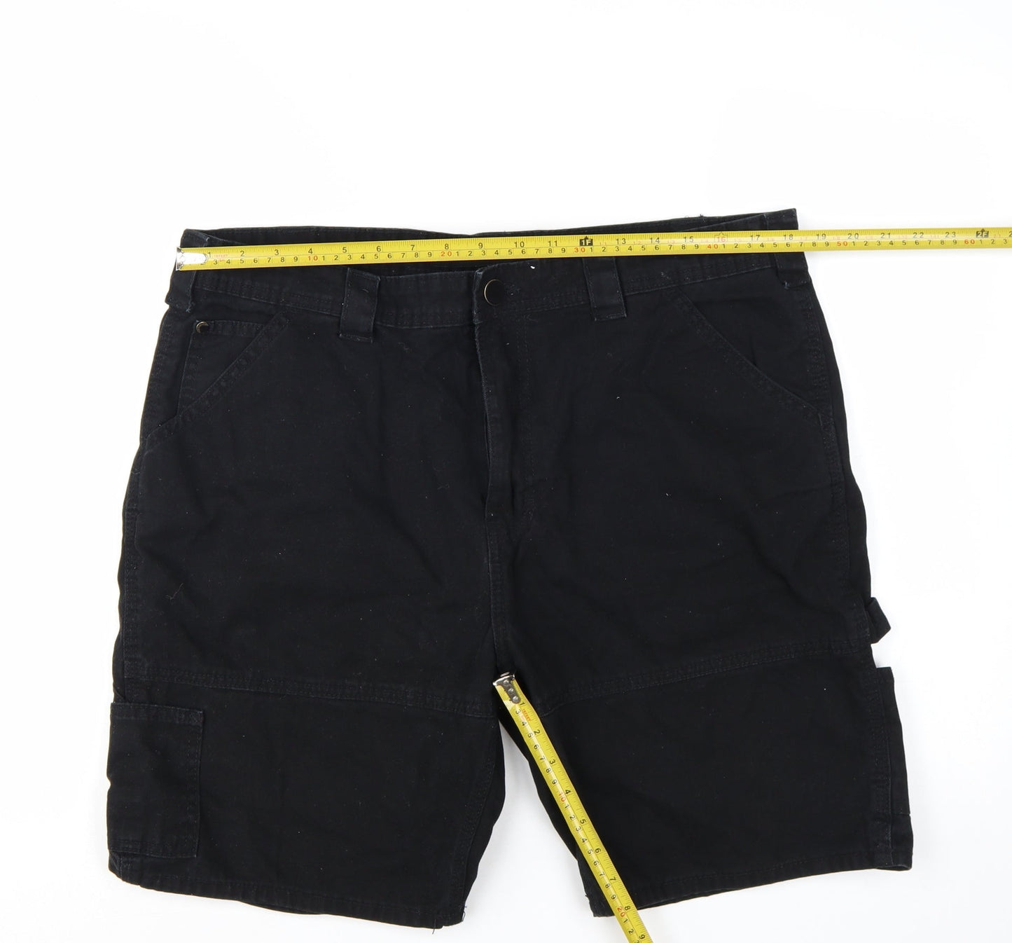 Denim Co. Men's Black Cargo Shorts Size L W38 Cotton Workwear