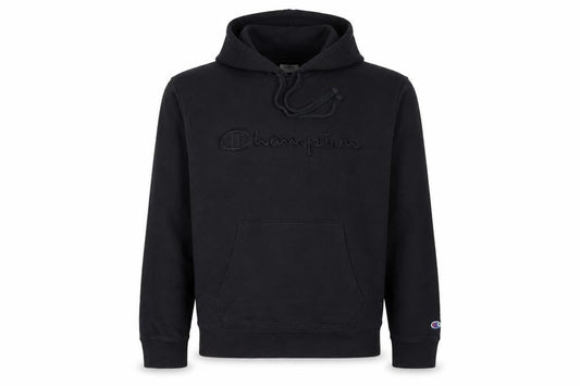 Champion Men's Black XL Pullover Hoodie with Embroidered Logo