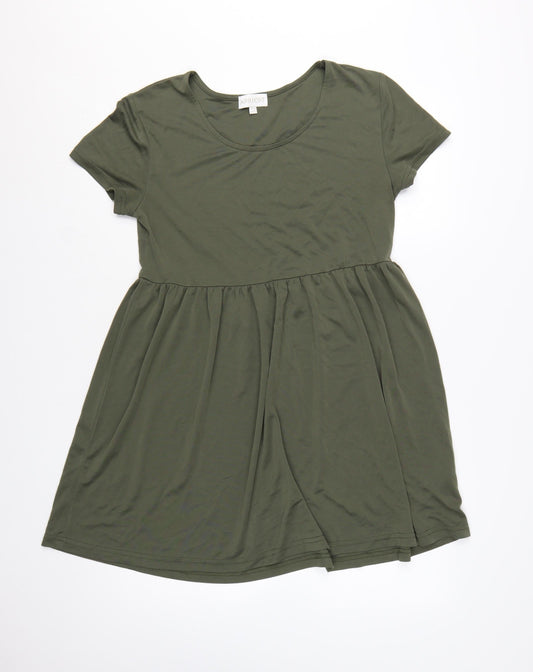 Apricot Women’s Green Skater Dress Size 10 Short Sleeve Casual