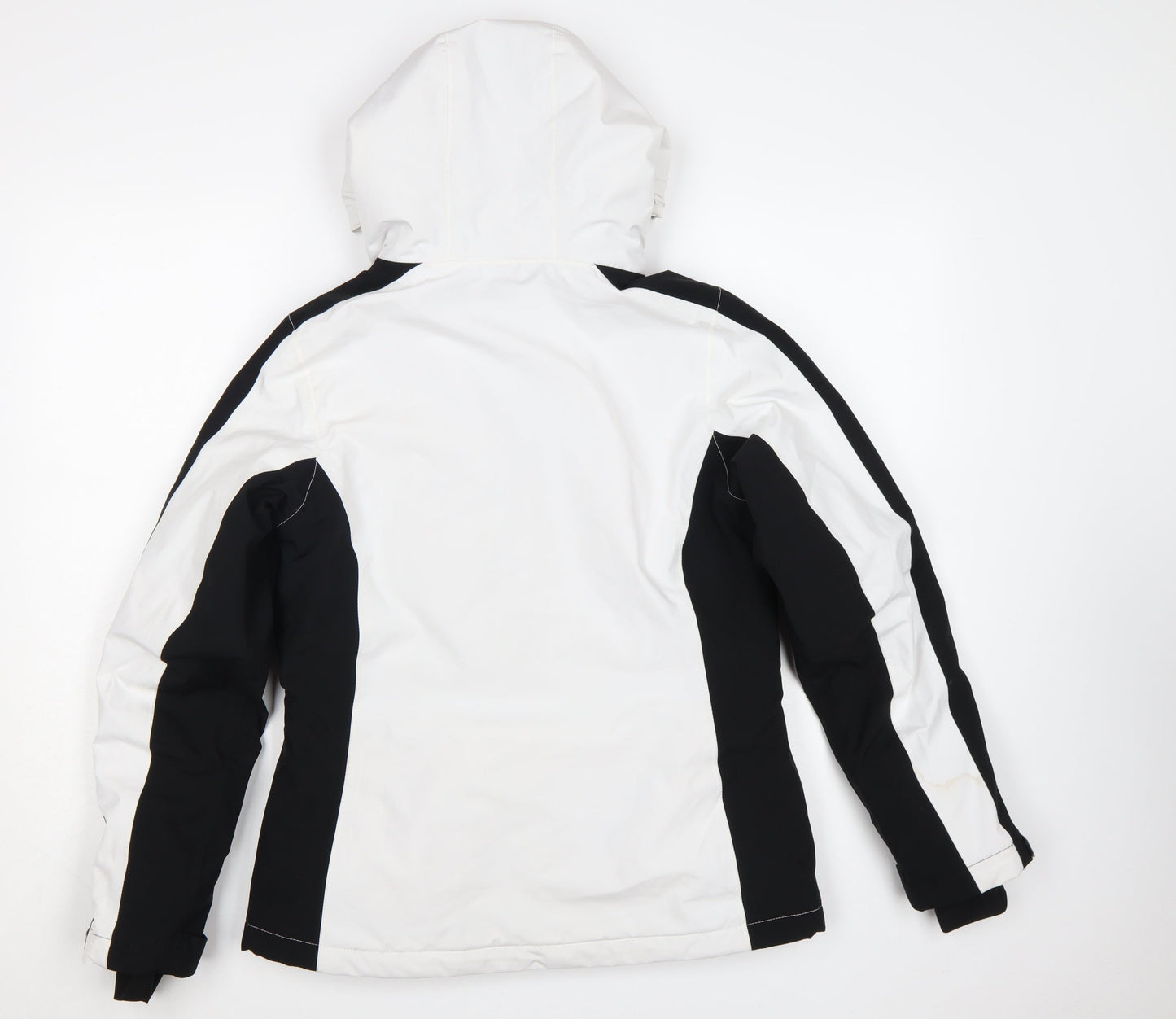 Nevica Women’s Black White Ski Jacket Size 10 Hooded Winter Coat