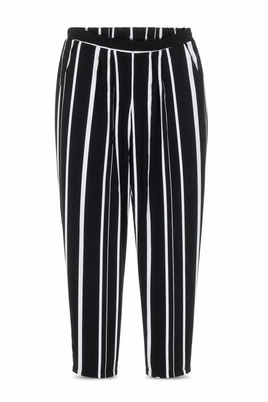 Wallis Women’s Black Striped Cropped Trousers Size 10