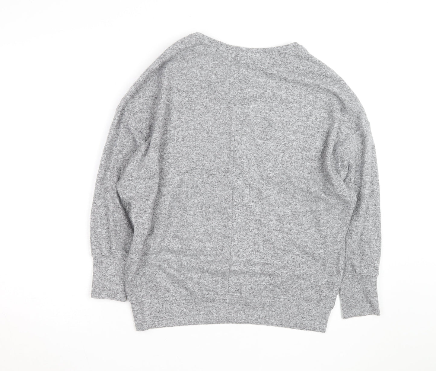 Dorothy Perkins Women's Grey Embroidered Floral Knit Jumper UK14