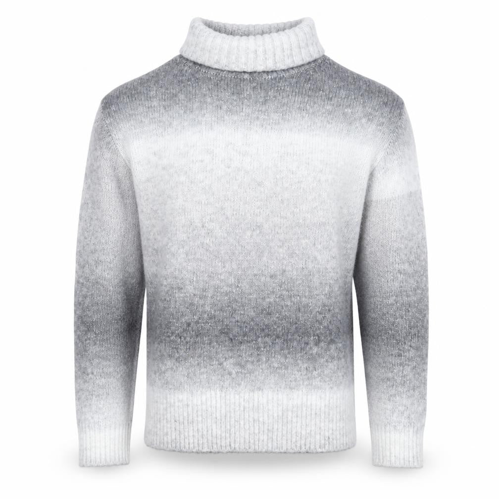 Marks & Spencer Men's Grey Roll Neck Chunky Knit Jumper Medium