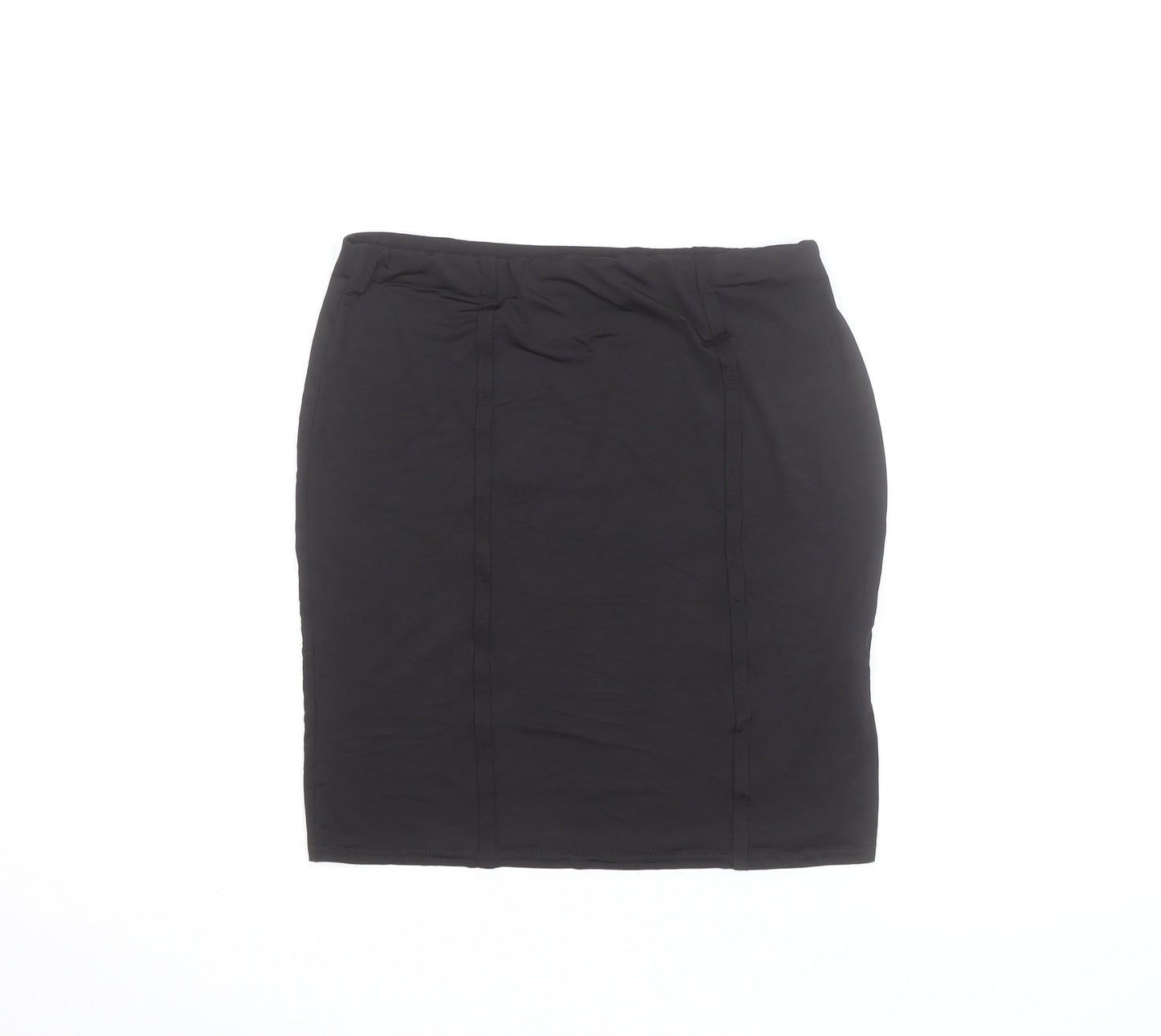 PrettyLittleThing Women Black Size 12 Straight Pencil Skirt