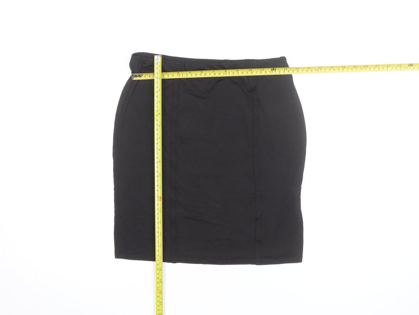 PrettyLittleThing Women Black Size 12 Straight Pencil Skirt