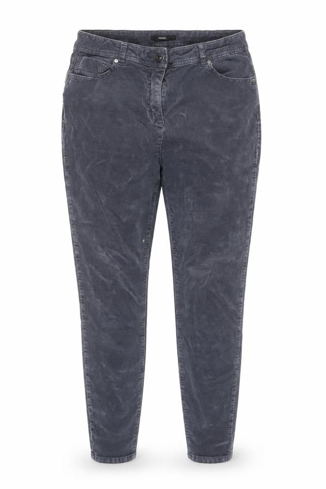 George Women Grey Corduroy Skinny Jeans Size 14 Mid Rise