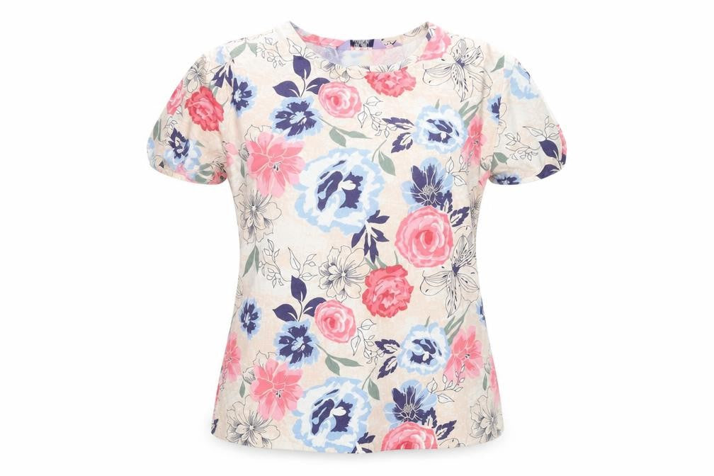 Front view of Honor Millburn Women's Multicoloured Floral Cotton T-Shirt, size 14
