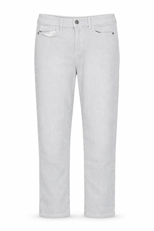 Marks and Spencer Women Blue Striped Chino Trousers Size 10