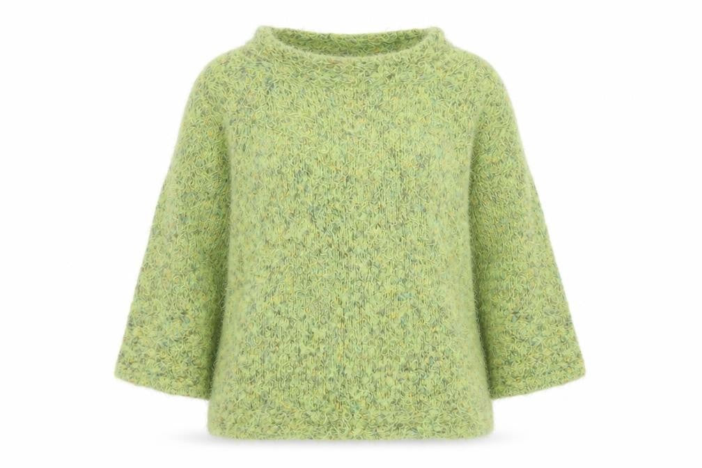 Marks & Spencer Women Green L Chunky-Knit Mohair Wool Jumper