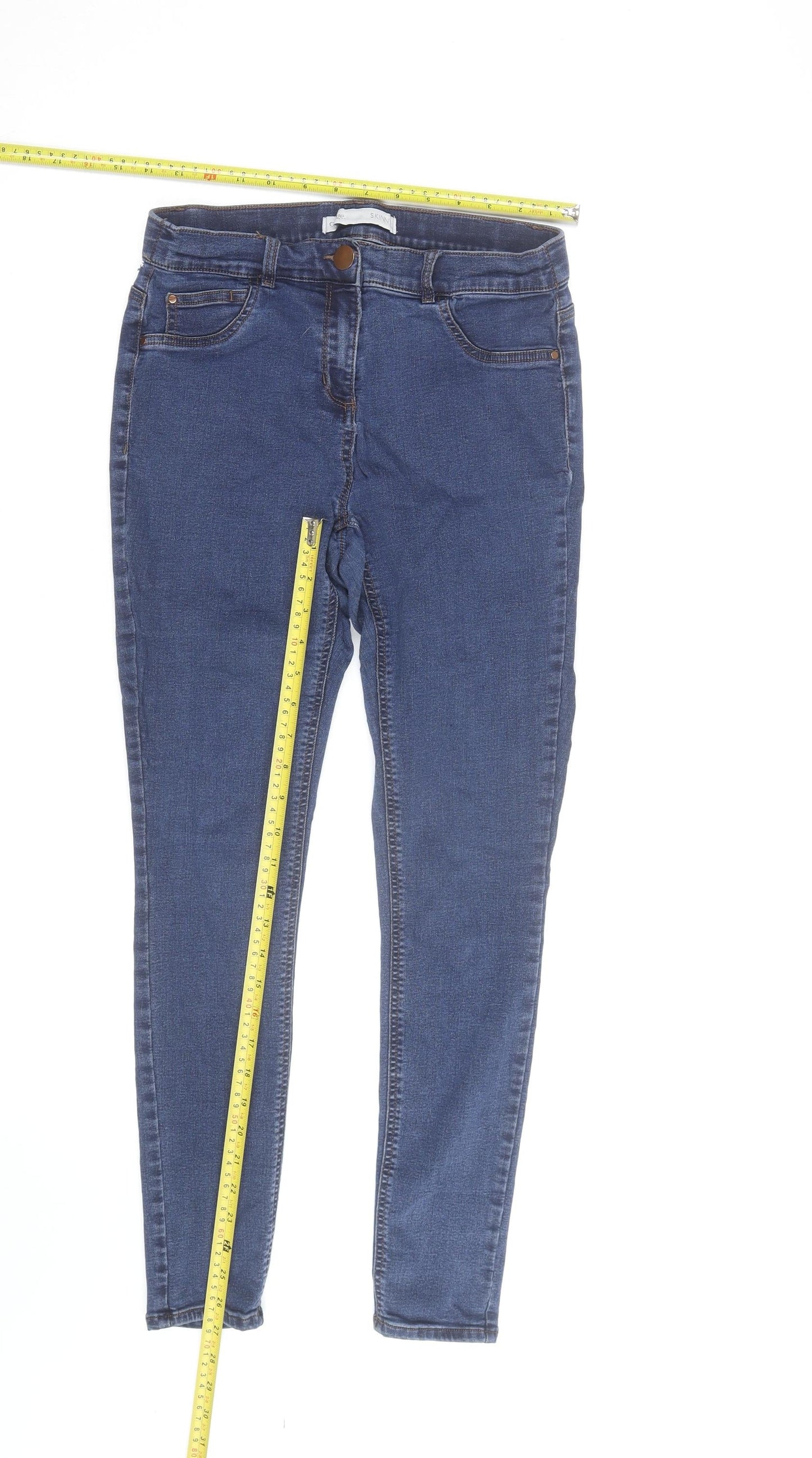 George Women's Blue Skinny Denim Jeans Size 14-16 Stretch Fit