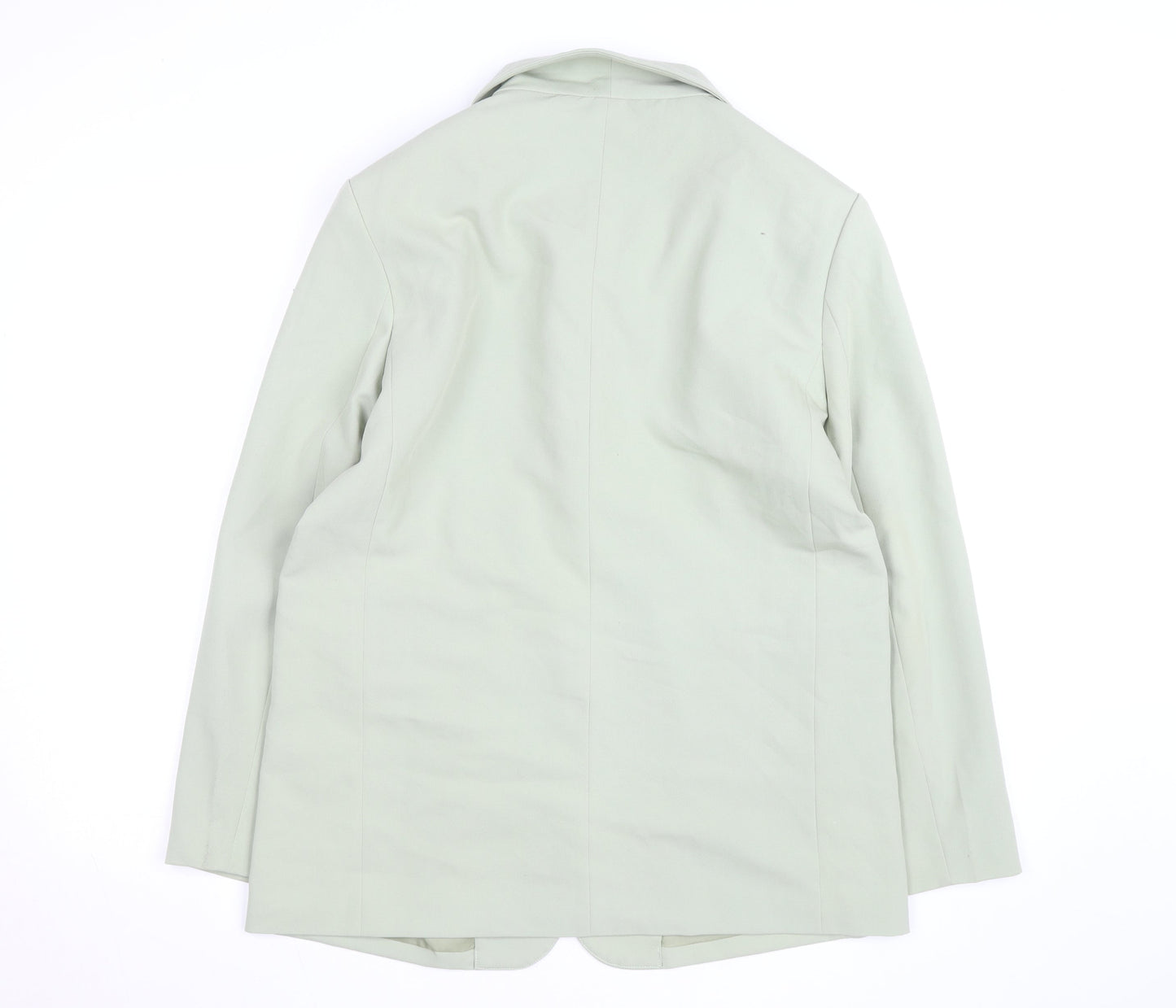 Motel Women's Green Cotton Blend Blazer Jacket Size S