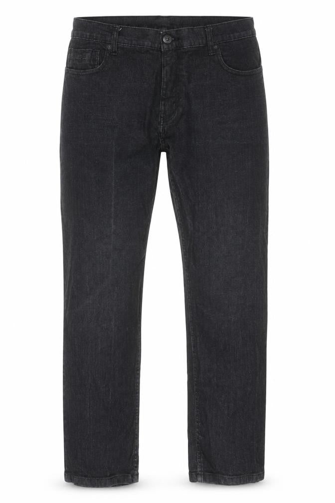 Front view of Denim & Co. Men's Black Straight Fit Jeans W34 L30