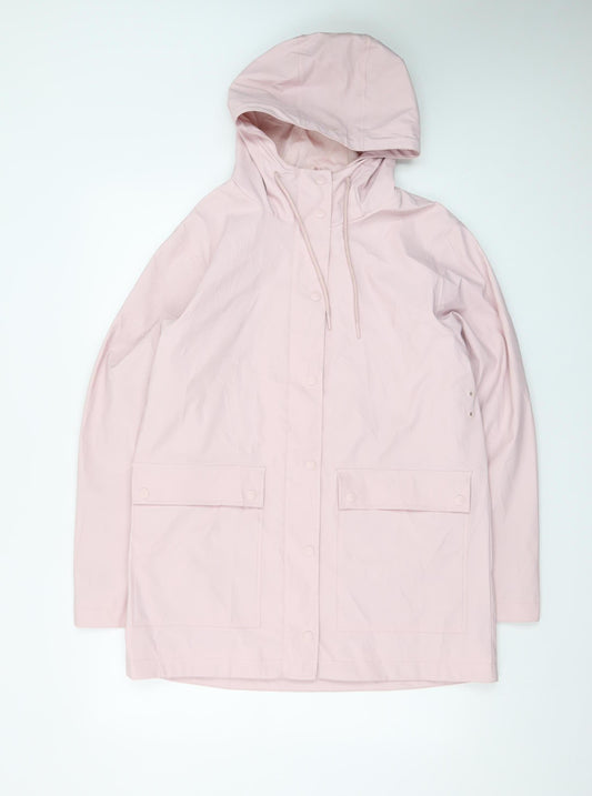 Marks and Spencer Women’s Pink Hooded Waterproof Rain Coat Size 10