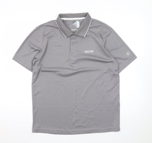 Regatta Mens Grey Short Sleeve Quick Dry Polo Shirt M
