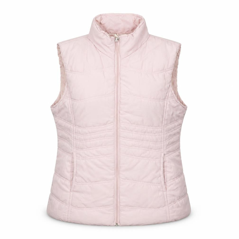 Paul Berman Womens Pink Puffer Waistcoat Size 12 Quilted Zip Lightweight
