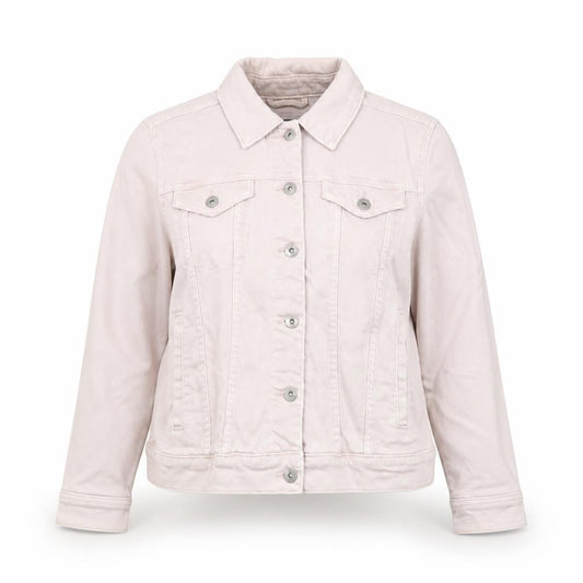 Marks & Spencer Womens Pink Cotton Twill Button Jacket Size 16